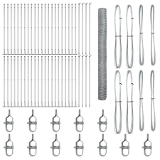 vidaXL Hatszögű kerítés 1.4x100 m horganyzott acél (3353879) építőanyag