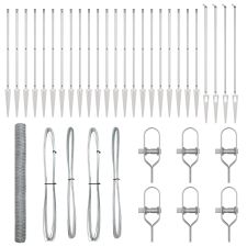 vidaXL Hatszögű kerítés 1.6x50 m Horganyzott acél (3353431) építőanyag