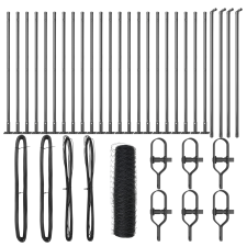 vidaXL Hatszögű Kerítés Szürke 0,5x50 m Acél (3353684) építőanyag