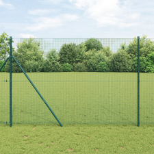 vidaXL Hegesztett Drót Kerítés Zöld 1.5x50 m Acél építőanyag
