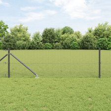 vidaXL Hegesztett Drótfence 13 Rögzítő Tüskével Szürke 0.5x50 m Acél építőanyag