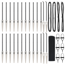 vidaXL Hegesztett Drótfence 13 Rögzítő Tüskével Szürke 0.5x50 m Acél (3352222) építőanyag