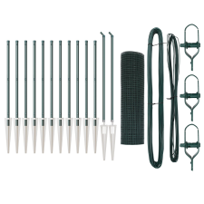 vidaXL Hegesztett Drótfence 13 zöld cövekkel 0.8x25 m acél (3352078) építőanyag