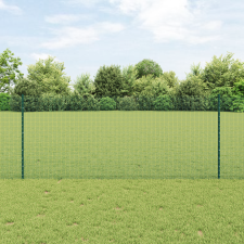 vidaXL hegesztett drótfence 22 U oszloppal Zöld 1x50 m Acél építőanyag