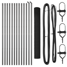 vidaXL Hegesztett Drótháló Kerítés 13 Poszttal Szürke 1.2x25 m Acél (3351850) építőanyag