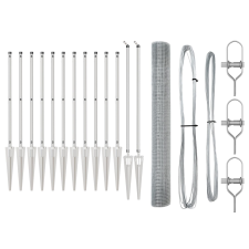 vidaXL hegesztett drótkerítés 13 cölöppel 1,2x25 m galvanizált acél (3351968) építőanyag