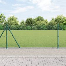 vidaXL Hegesztett Drótkerítés 13 Flanged Posts Zöld 0.8x100 m Acél építőanyag