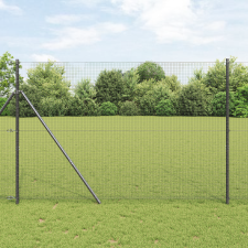 vidaXL Hegesztett Drótkerítés 13 Poszttal Szürke 1.4x50 m Acél építőanyag