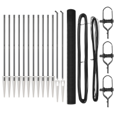 vidaXL Hegesztett Drótkerítés 13 Szeges Összetevővel, Szürke 1.5x25 m Acél (3352213) építőanyag