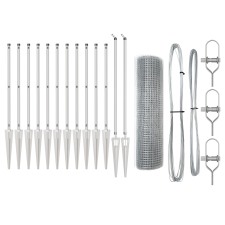 vidaXL Hegesztett Drótkerítés 13 Tüskeoszloppal 1x25 m Horganyzott Acél (3351961) építőanyag