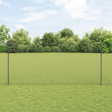 vidaXL Hegesztett Drótkerítés 22 U Posztal Szürke 1.4x25 m Acél építőanyag