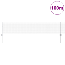 vidaXL hegesztett drótkerítés 44 U oszloppal Ezüst 0.4x100 m Acél építőanyag