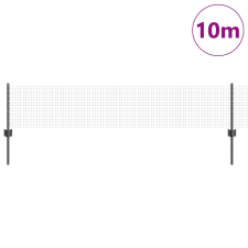 vidaXL Hegesztett Drótkerítés 5 U Oszloppal Szürke 0.4x10 m Acél építőanyag