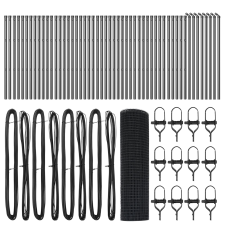 vidaXL Hegesztett Drótkerítés 7 Oszloppal Szürke 0.4x100 m Acél (3351893) építőanyag