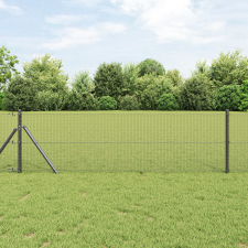 vidaXL Hegesztett drótkerítés Szürke 0.6x25 m Acél építőanyag