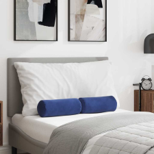 vidaXL Hengerpárnák 2 pcs Rendőrségi kék Ø 15 x 40 cm Bársonyos szövet lakástextília