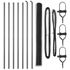 vidaXL Hexagon Kerítés Szürke 1.5x10 m Acél (3352790) építőanyag