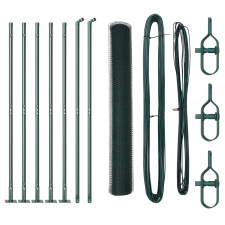 vidaXL Hexagon Kerítés Zöld 0.8x10 m Acél (3353477) építőanyag