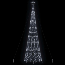 vidaXL hideg fehér karácsonyfa fénykúp tüskékkel 1534 LED 500 cm műfenyő