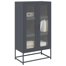 vidaXL Highboard antracit 68x39x123 cm Acél bútor