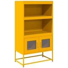 vidaXL Highboard Mustársárga 68x39x123 cm Acél (853371) bútor