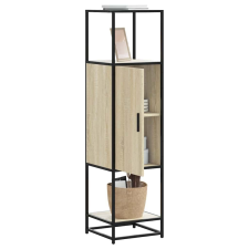 vidaXL Highboard sonoma tölgy 35,5x35x139 cm gépelt fa és fém bútor