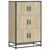 vidaXL Highboard sonoma tölgy 68x35x106,5 cm gépelt fa és fém (849070)