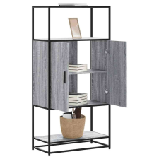 vidaXL Highboard szürke sonoma 68x35x139 cm gépelt fa és fém bútor