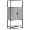 vidaXL Highboard szürke sonoma 68x35x139 cm gépelt fa és fém (849042)