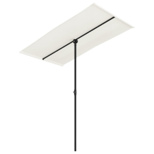 vidaXL homokfehér kültéri napernyő alumíniumrúddal 180 x 110 cm  (47329) kerti bútor