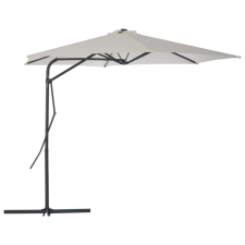 vidaXL Homokszínű kültéri napernyő acélrúddal, 300 cm átmérőjű kerti bútor