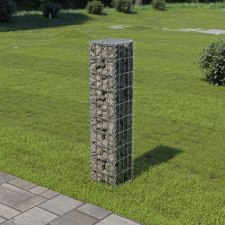 vidaXL horganyzott acél gabion fal fedéllel 20 x 20 x 100 cm biokészítmény