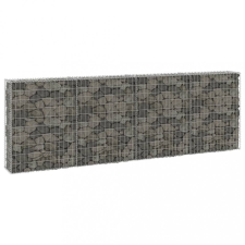 vidaXL Horganyzott acél gabion fal fedéllel 300 x 30 x 100 cm kerti bútor