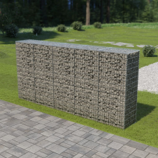 vidaXL horganyzott acél gabion fal fedéllel 300 x 50 x 150 cm kerti bútor