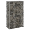 vidaXL Horganyzott acél gabion fal fedéllel 60 x 30 x 100 cm