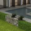 vidaXL Horganyzott acél gabion kosár 120 x 30 x 50 cm