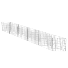 vidaXL horganyzott acél gabion kosár 300 x 30 x 50 cm (142538) kerti bútor