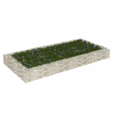 vidaXL horganyzott acél gabion magaságyás 200 x 100 x 20 cm kerti dekoráció