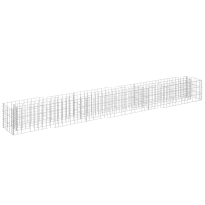 vidaXL horganyzott acél gabion magaságyás 270 x 30 x 30 cm (145637) kerti tárolás