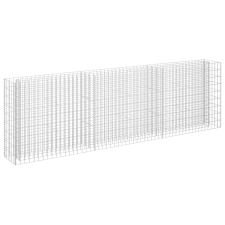 vidaXL horganyzott acél gabion magaságyás 270 x 30 x 90 cm (145639) kerti tárolás