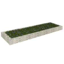  vidaXL horganyzott acél gabion magaságyás 300 x 100 x 20 cm kerti tárolás