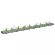 vidaXL horganyzott acél gabion magaságyás 360 x 30 x 10 cm kerti dekoráció