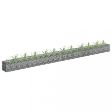 vidaXL Horganyzott acél gabion magaságyás 450 x 30 x 30 cm kerti tárolás