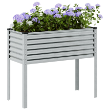 vidaXL horganyzott acél kerti virágtartó 100 x 41 x 90 cm kerti tárolás