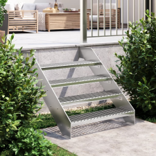 vidaXL horganyzott acél rácsos lépcsőfok 80 x 24 x 7 cm lakástextília