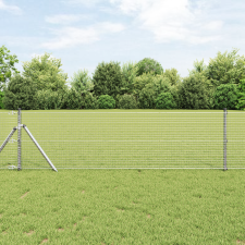 vidaXL Horganyzott Drótháló Kerítés 13 Oszloppal 0.8x100 m építőanyag