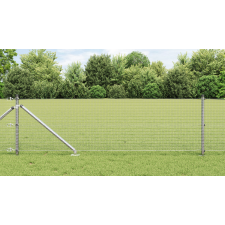 vidaXL horganyzott drótkerítés 13 szegezett oszloppal 0.6x50 m horganyzott acél építőanyag