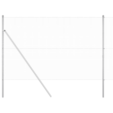 vidaXL Horganyzott Drótkerítés 7 Támasszal 1.6x10 m Horganyzott Acél (3351589) építőanyag