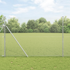 vidaXL horganyzott huzalfal 13 oszloppal 1.6x50 m horganyzott acél építőanyag
