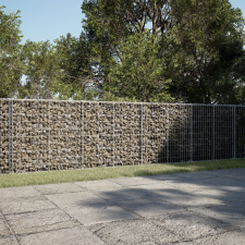 vidaXL Horganyzott vas gabion kosár fedéllel 500 x 100 x 100 cm kerti tárolás